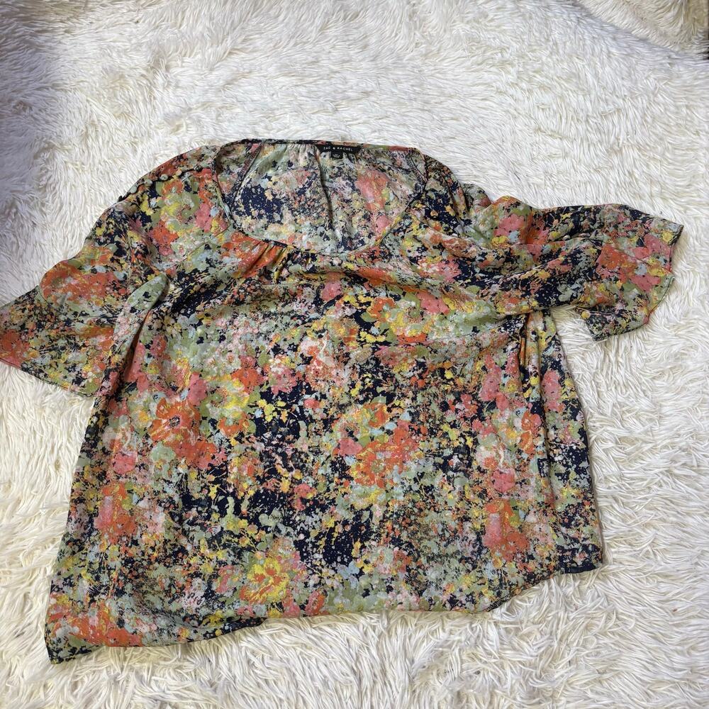 Zac & Rachel women’s short sleeve blouse splash XL